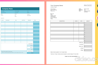 design automated excel invoice template and invoice price list