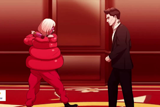 2d music video animation, 2d music cover art, anime animation, cartoon animation