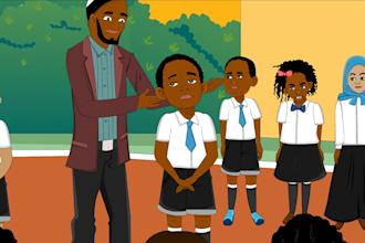 draw black children book illustration