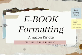 do ebook formatting kindle paperback and KDP layout design