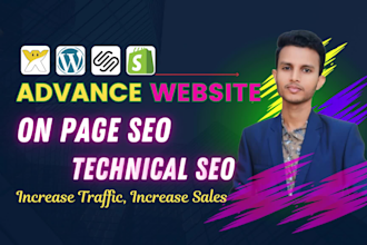 do advance on page SEO for squarespace, wordpress, wix and shopify website