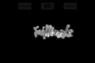 create spinning chrome logo animation