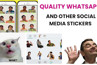 craft animated stickers for whatsapp, image and design event cards