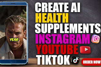 create ai health supplement reels, instagram reels ,health reels