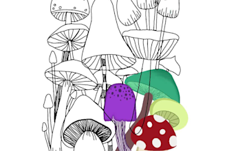 create vector doodle illustration in my style