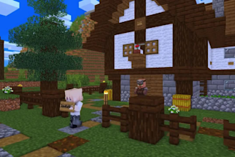 create cinematic minecraft storytelling animation, short film using your skin