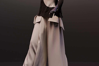 make 3d fashion design visuals