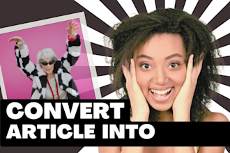 convert blog, text or article to video with voice over