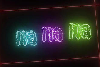 create animated neon typography lyrics video