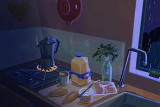 do simple and cozy mini loop animations handmade digital art