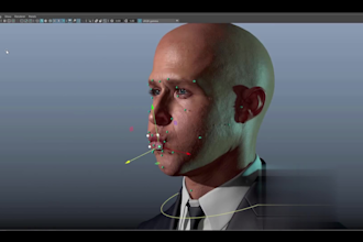3d avatar rig,3d tuna facial rig,livelink facial rig,3d maya rig,face blendshape