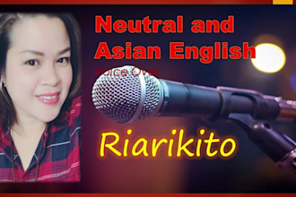 record a neutral, asian english voice over