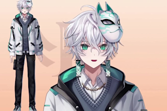 create vtuber model for streaming video, live2d rigging, vtuber commission
