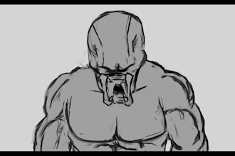 do 2d line art animation pencil sketch  traditional line art frame by frame