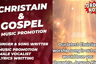 arrange, mix and mastering, transcription and produce your gospel music