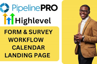 setup gohighlevel form survey pipeline pro calendar workflow email marketing ghl
