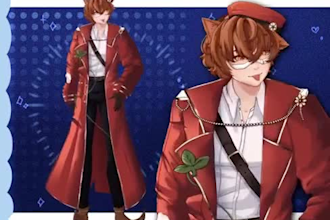 draw and rig 2d vtuber model, 2d vtuber rigging, 2d vtuber avatar, pngtuber