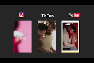 make valentine short and opener  video ads for instagram and tiktok