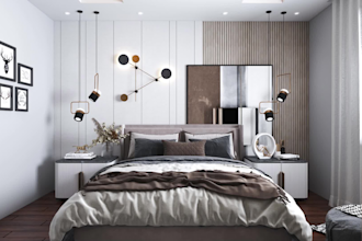 create design 3d interior for  your bedroom and apartment house