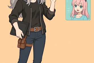 do custom live2d model streaming avatar vtuber commission digital illustration