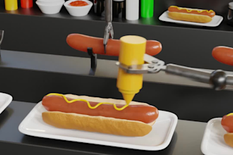 do robot designs and detailed hard surface models in precision and creativity