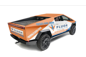do tesla cyber truck wrap design, truck or box trailer wrap, vehicle wrap design