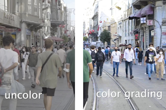 cinematic video edits with color grading