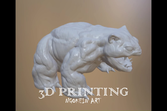 sculpt high quality 3d character or creature for 3d printing