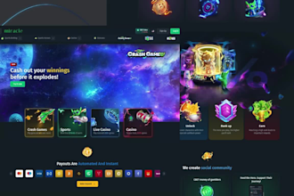 create crypto gaming website, raffle website, nft, tournament esports website