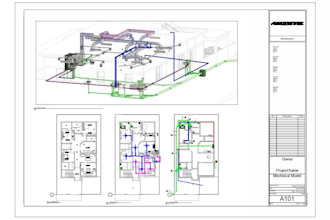design architectural 2d house plan 3d bim models in autocad and revit
