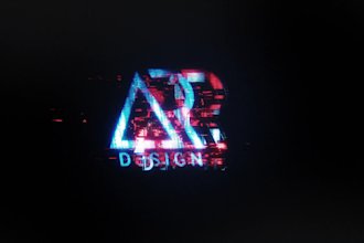 create modern glitch logo reveal