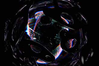 create abstract 3d animation neon glowing abstract for video ad and visuals