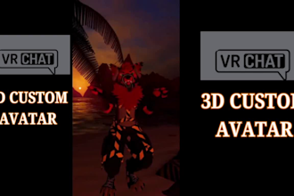 custom nsfw rig live2d model 3d vrchat vrc vtuber avatar vroid model  nsfw furry