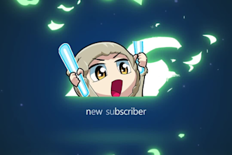 animate twitch, kick follow notification pop up for streamers