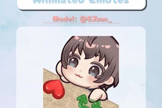 create like and rp anime emotes for twitch, discord or any social media