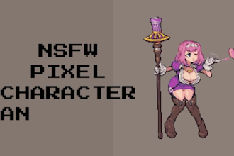 make nsfw pixel art sprite animation video game rpg maker pixel character sprite