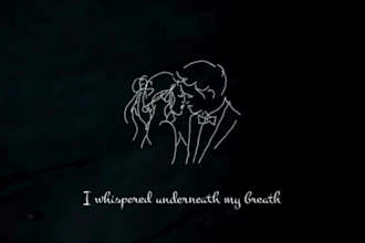do a trendy hand drawn lyric music video