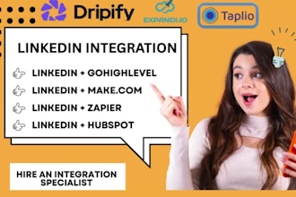 linkedin automation and outreach and integrate with crms make com ghl zapier