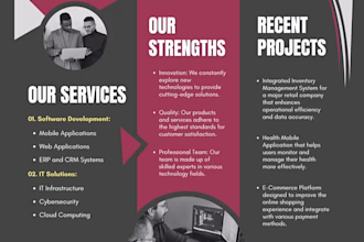 design bifold and trifold brochure and flyer design
