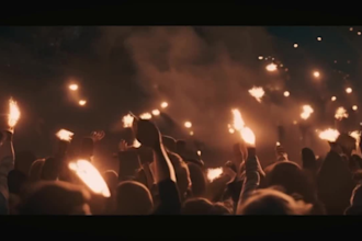 create a dark rap music video or scary cinematic visual for your song
