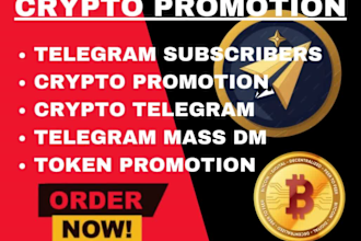 do crypto telegram promotion, telegram subscribers, memecoin, token promotion