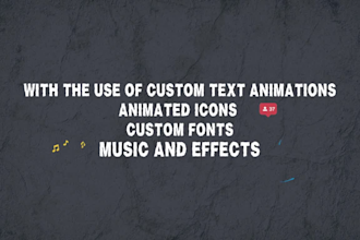 create custom kinetic typography and text animation for you