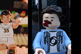 do 3d lego animation with custom character