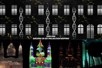 create immersive building or set projection mapping