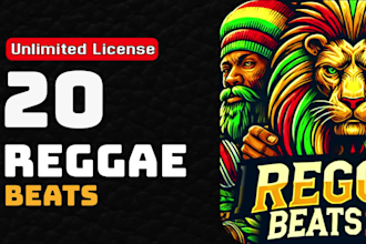 provide 20 reggae beats with unlimited usage license