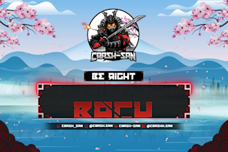 create an animated be right back, starting soon, offline screen for twitch
