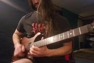 write and record guitar melodies, rhythms, or solos
