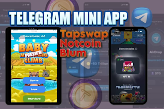 build telegram mini app or telegram mini game like tapswap hamster kombat blum