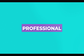 make intro and outro or logo animation for youtube