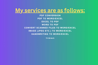 do convert PDF to word, excel, jpg and scan files to word